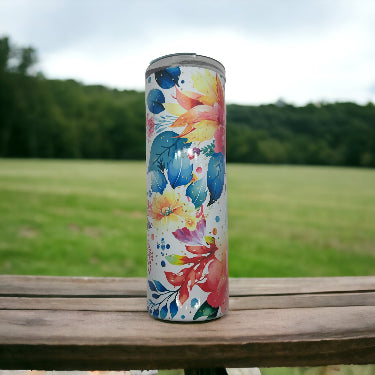Bright Floral Sublimation Tumbler